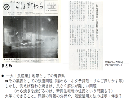 安川あけみ 軽地域における植物性残渣の新用途開発に向けた共創研究